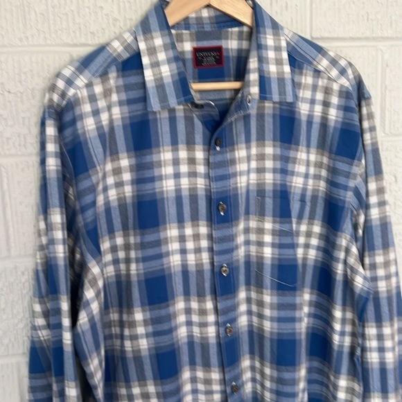 UNTUCKIT Men’s Fiano Plaid Button Down Shirt in Blue XL Tall - Picture 4 of 10